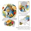 2-Pc,Nurse Scrub Caps,Scrub Hats with Buttons and Cotton Sweatband,Bird Butterfly Strawberry Floral Flowers view 4