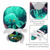 2-Pc,Nurse Scrub Caps,Scrub Hats with Buttons and Cotton Sweatband,Big Devilfish Ocean Octopus view 4