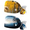 2-Pc,Gourd-Shaped Working Cap,Fisherman Hat with Buttons and Cotton Sweatband,Deer in Autumn Forest view 1