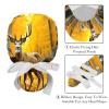 2-Pc,Gourd-Shaped Working Cap,Fisherman Hat with Buttons and Cotton Sweatband,Deer in Autumn Forest view 4