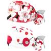 2-Pc,Nurse Scrub Caps,Scrub Hats with Buttons and Cotton Sweatband,Cherry Blossoms view 1