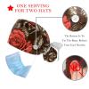 2-Pc,Nurse Scrub Caps,Scrub Hats with Buttons and Cotton Sweatband,Vintage Flowers Leaves Pink Plant view 3