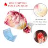 2-Pc,Nurse Scrub Caps,Scrub Hats with Buttons and Cotton Sweatband,Flower Africa Boho view 3