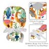 2-Pc,Nurse Scrub Caps,Scrub Hats with Buttons and Cotton Sweatband,Flower Cactus Llama and Camel view 4