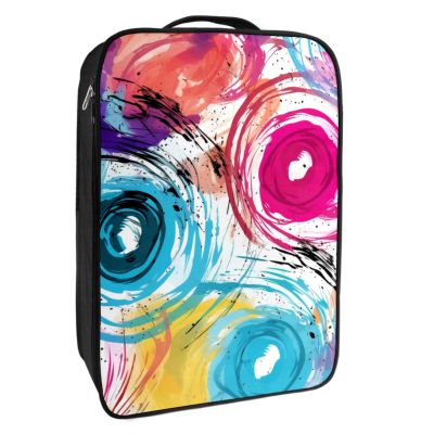 Shoe Bags for Travel,Travel Shoe Bags for Packing,Shoe Travel Bag,Circles Colorful Doodle Swirl