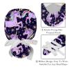 2-Pc,Gourd-Shaped Working Cap,Fisherman Hat with Buttons and Cotton Sweatband,Cartoon Unicorn Running Purple view 4