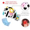 2-Pc,Nurse Scrub Caps,Scrub Hats with Buttons and Cotton Sweatband,Animals Bunny Fox Birthday view 3