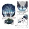 2-Pc,Nurse Scrub Caps,Scrub Hats with Buttons and Cotton Sweatband,American Football Soccer Stadium view 4