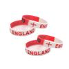 4 Pieces of European Cup Cheer Silicone Wristbands, Football Cheer Wristbands, Basketball and Volleyball Fan Souvenir Wristbands (England, One Size, England) view 1