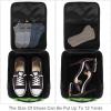 Travel Shoe Bag,Waterproof Portable Organizer Storage Shoe Pouch,Schnauzer Dog Yoga view 3