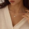 MARYLAX Bubble Silver Letter Necklace, Sterling Silver Plated Balloon Initial Necklace for Women, Dainty Silver Necklace Personalized Bubble Pendant Name Necklace, Fashion Accessories Trendy Jewelry view 2