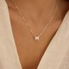 MARYLAX Bubble Silver Letter Necklace, Sterling Silver Plated Balloon Initial Necklace for Women, Dainty Silver Necklace Personalized Bubble Pendant Name Necklace, Fashion Accessories Trendy Jewelry view 4