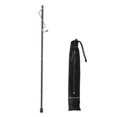 Portable Aluminum Alloy Folding Camping Lantern Stand with Storage Bag, Detachable Design for IGT Tables