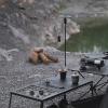 Portable Aluminum Alloy Folding Camping Lantern Stand with Storage Bag, Detachable Design for IGT Tables view 2