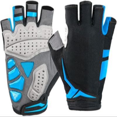 Cycling Gloves Padded Half Finger Bicycle Gloves Half-Finger Cycling Gloves Silica Gel Shock-Absorbing Breathable Mountain Bike Riding Gloves Half-Finger Road Bike Spinning Men and Women Suitable for