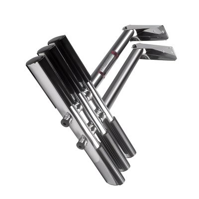 Swimming Pool Dock Ladder Marine Yacht Stainless Steel Dual Vertical Dive Ladder, 3-Step Marine Telescopic Folding Yacht Ladder for Pontoon/Deck/Ships, Load 150kg/330lbs