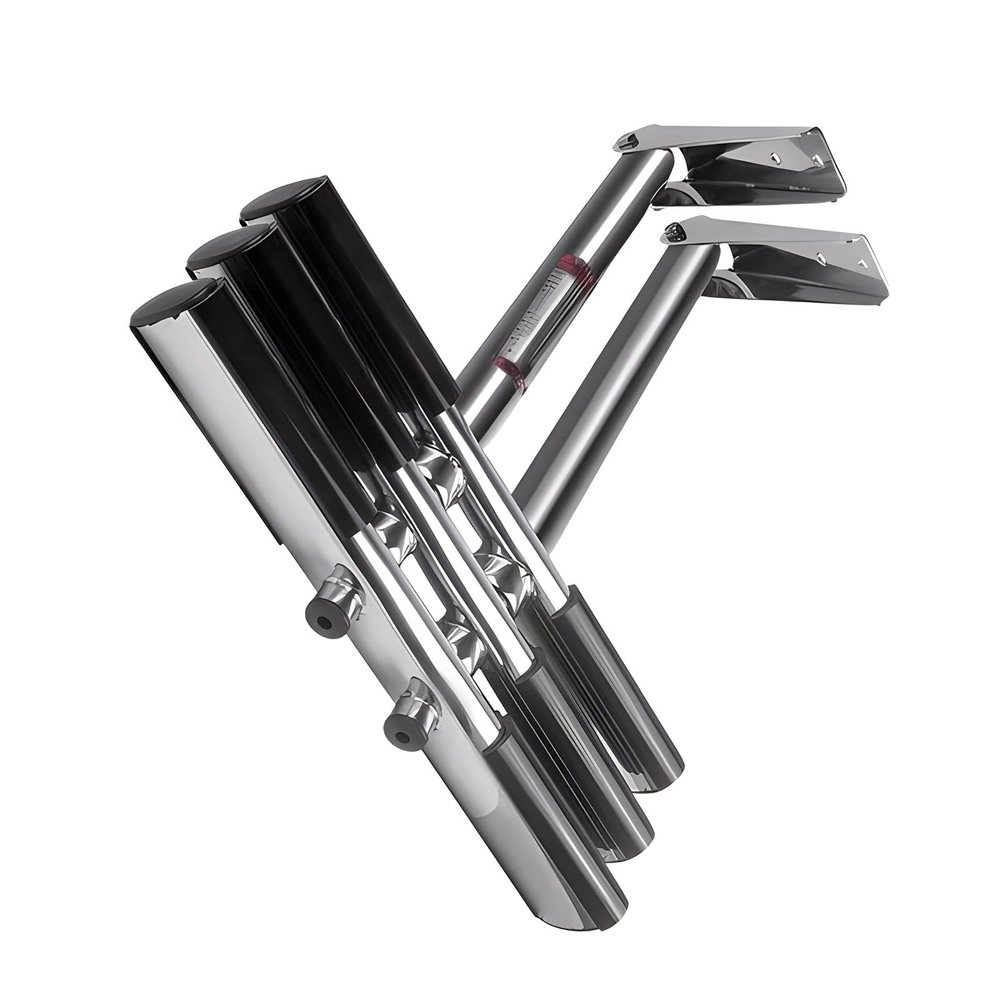 Swimming Pool Dock Ladder Marine Yacht Stainless Steel Dual Vertical Dive Ladder, 3-Step Marine Telescopic Folding Yacht Ladder for Pontoon/Deck/Ships, Load 150kg/330lbs