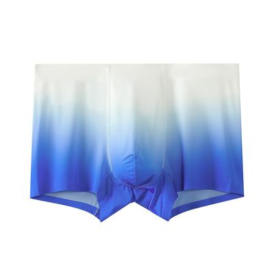 Feelonger Men's New Ice Silk Touch-cool Underwear Fast-Drying Daily dress Boxer briefs Sweet Absorbing Attractive Colorful Trunks (US, Alpha, X-Large, Regular, Regular, Gentleman Navy blue)
