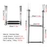 Swimming Pool Dock Ladder Marine Yacht Flip-up 2/3/4 Step Swim Ladder Folding, Heavy Load Yacht Dive Ladder for Well House/Truck/Speedboat, Stainless Steel Deck Ladder Hardware (Size : 2-Step) view 2
