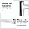 Swimming Pool Dock Ladder Marine Yacht Flip-up 2/3/4 Step Swim Ladder Folding, Heavy Load Yacht Dive Ladder for Well House/Truck/Speedboat, Stainless Steel Deck Ladder Hardware (Size : 2-Step) view 4
