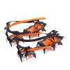 Strong Grip Crampons Anti Slip Ice Cleats, 12 Teeth, Nylon Webbing, for Boots Hiking Shoes, Ideal for Ice Snow Rainy Mud Desert