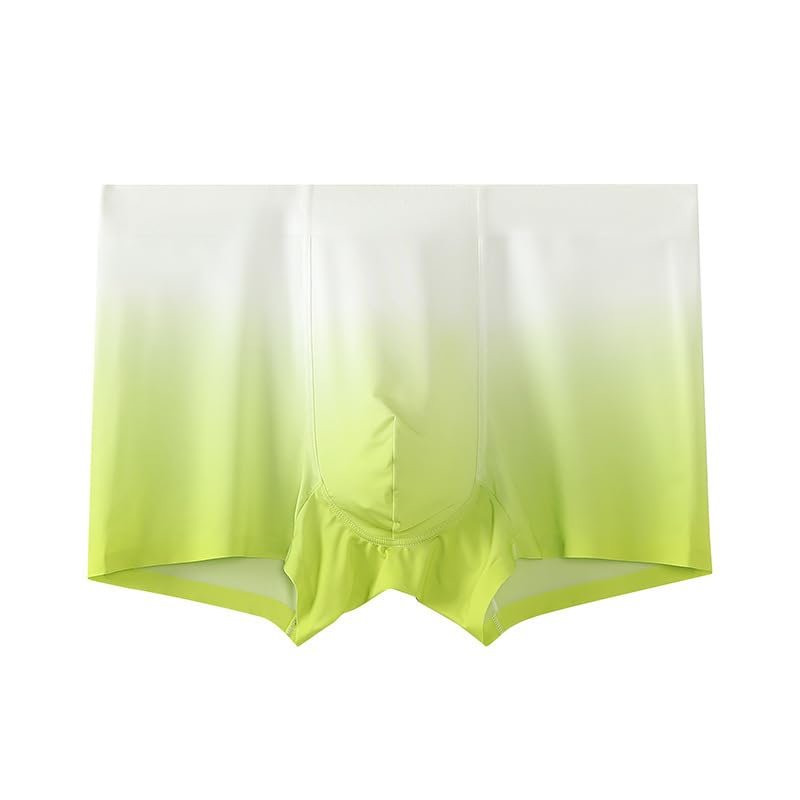 Feelonger Men's New Ice Silk Touch-cool Underwear Fast-Drying Daily dress Boxer briefs Sweet Absorbing Attractive Colorful Trunks (US, Alpha, X-Large, Regular, Regular, Gentleman Green)