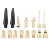 15Pcs Valve Adapter Set, Portable Pump Air Valve Converter Copper Valves Adapters Pump Valve Extensions for SV AV DV Valve Inflatable Bikes Balloons, Bike Tire view 1