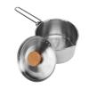 Portable Camping Kettle Boiling Pot with Ventilation Hole Design for Tea Coffee Soupmaking, Stainless Steel Camping Pot for Picnic Cooking view 1