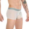Feelonger Men's Dual Pouch Underwear Bulge Boxer Briefs Separated Pouch See-through Redundant Prepuce Physical Therapy Trunks (US, Alpha, Medium, Regular, Regular, Gentleman Green) view 2