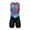Sparx Men's Premium Triathlon Suit  Padded, Quick-Dry, Compression Fit, Lightweight Tri Suit for Swim, Bike, Run Race & Training (Maroon Tie Dye, 3XL) view 2
