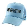 Argentina Hat National Pride Embroidered Cap Soccer Fan Sport Caps (Trucker, Black Argentina, Light Blue) view 1