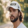 Argentina Hat National Pride Embroidered Cap Soccer Fan Sport Caps (Trucker, Black Argentina, Light Blue) view 2