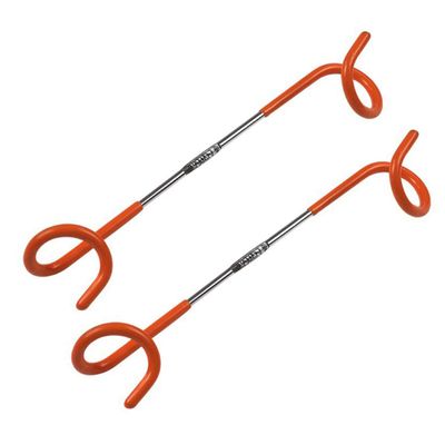 balacoo 2pcs Multi-Functional s Shape Light Hook for Camping Metal Hooks for Tent and Outdoor Use Easy Setup Hanging for Lanterns and Gear Camping Accessories Orange