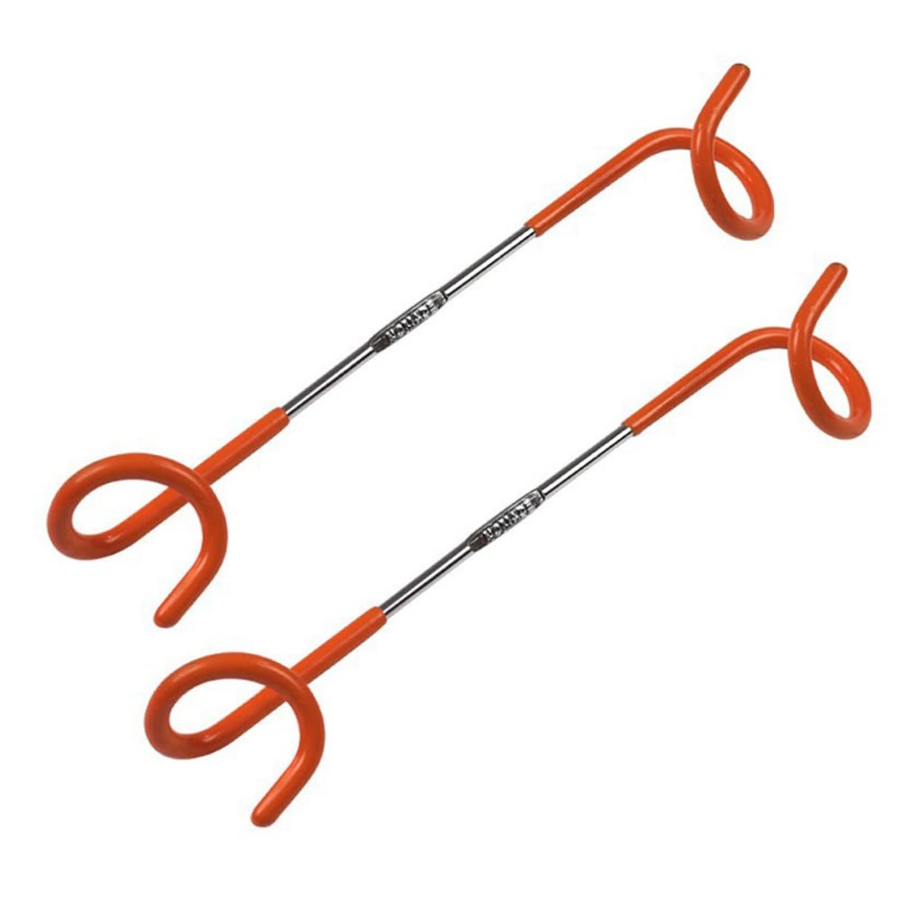 balacoo 2pcs Multi-Functional s Shape Light Hook for Camping Metal Hooks for Tent and Outdoor Use Easy Setup Hanging for Lanterns and Gear Camping Accessories Orange