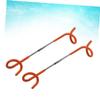 balacoo 2pcs Multi-Functional s Shape Light Hook for Camping Metal Hooks for Tent and Outdoor Use Easy Setup Hanging for Lanterns and Gear Camping Accessories Orange view 3