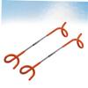 balacoo 2pcs Multi-Functional s Shape Light Hook for Camping Metal Hooks for Tent and Outdoor Use Easy Setup Hanging for Lanterns and Gear Camping Accessories Orange view 4
