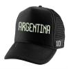 Argentina Hat National Pride Embroidered Cap Soccer Fan Sport Caps (Trucker, White Argentina, Black) view 1