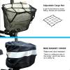 Mkuero Knee Scooter Basket with Cargo Net and Cover, Metal Bicycle Basket for Jetson Products Bolt, Bolt Pro, LX10, Axle, Bolt Up, Knee Scooter and Electric Bicycle, Small, Black view 4