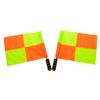 Outanaya Flags for Soccer 2pcs Handheld Signal Flags Bright Fluorescent Yellow Waterproof Sturdy for Match for Hand Signal and Waving view 1