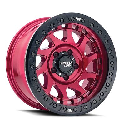 DIRTY LIFE ENIGMA RACE 9313 GLOSS CRIMSON CANDY RED 17X9 6-135 -38MM 87.1MM (1) Wheel