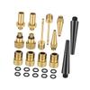 balacoo Bicycle Valve Adapter Kit Car and Bike Pump Nozzle Converter for Inflating Sports Balls Tires and Toys Durable Construction with Organizer Box Golden view 1
