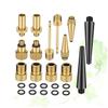 balacoo Bicycle Valve Adapter Kit Car and Bike Pump Nozzle Converter for Inflating Sports Balls Tires and Toys Durable Construction with Organizer Box Golden view 3