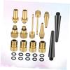 balacoo Bicycle Valve Adapter Kit Car and Bike Pump Nozzle Converter for Inflating Sports Balls Tires and Toys Durable Construction with Organizer Box Golden view 4