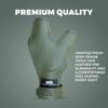 Hunt & Seek Thick Cow Leather Archery Hand Guard Protector Bow Glove for Traditional Long Recurve & Compound Bow (Green, Medium, Right) view 3