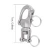 Heavy Duty 316 Stainless Steel Jaw Swivel Snap Shackle Hook with Quick Release Pin, Made Out of Premium Material (70mm) view 3