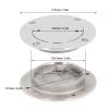 Alomejor 316 Stainless Steel Deck Plate Round Design High Hardness, Large Round Plate, Inspection Port for Marine Yacht (5 Inch) view 2