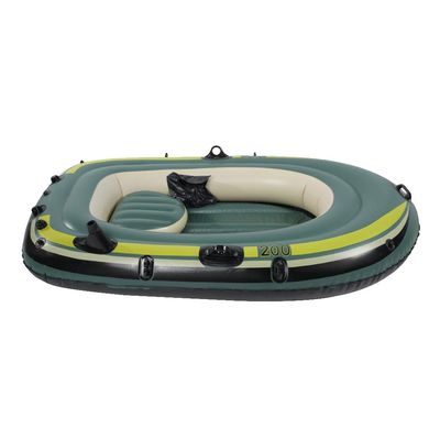 NOENNULL Inflatable Boat 45x33x16 Green PVC Inflatable Two Person Rowing Boat Fishing Drifting Diving Tool