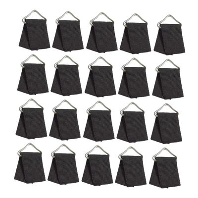 BESPORTBLE DIY Trampoline Triangle Ring 40 Sets Hook for Replacement Pad Iron Buckles for Trampoline Nets