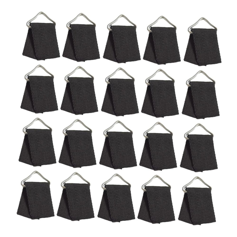 BESPORTBLE DIY Trampoline Triangle Ring 40 Sets Hook for Replacement Pad Iron Buckles for Trampoline Nets