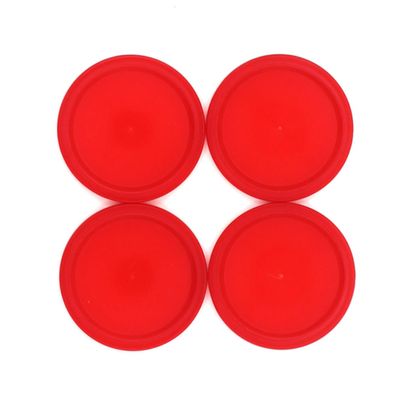 WHAMVOX 8pcs Red Air Hockey Pucks Sliders for Game Tables Replacement for Goalies and Accessories for Competitive Play and Game Rooms
